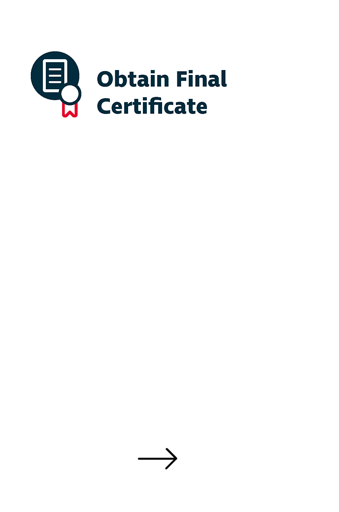 Step seven: Obtain Final Certificate.