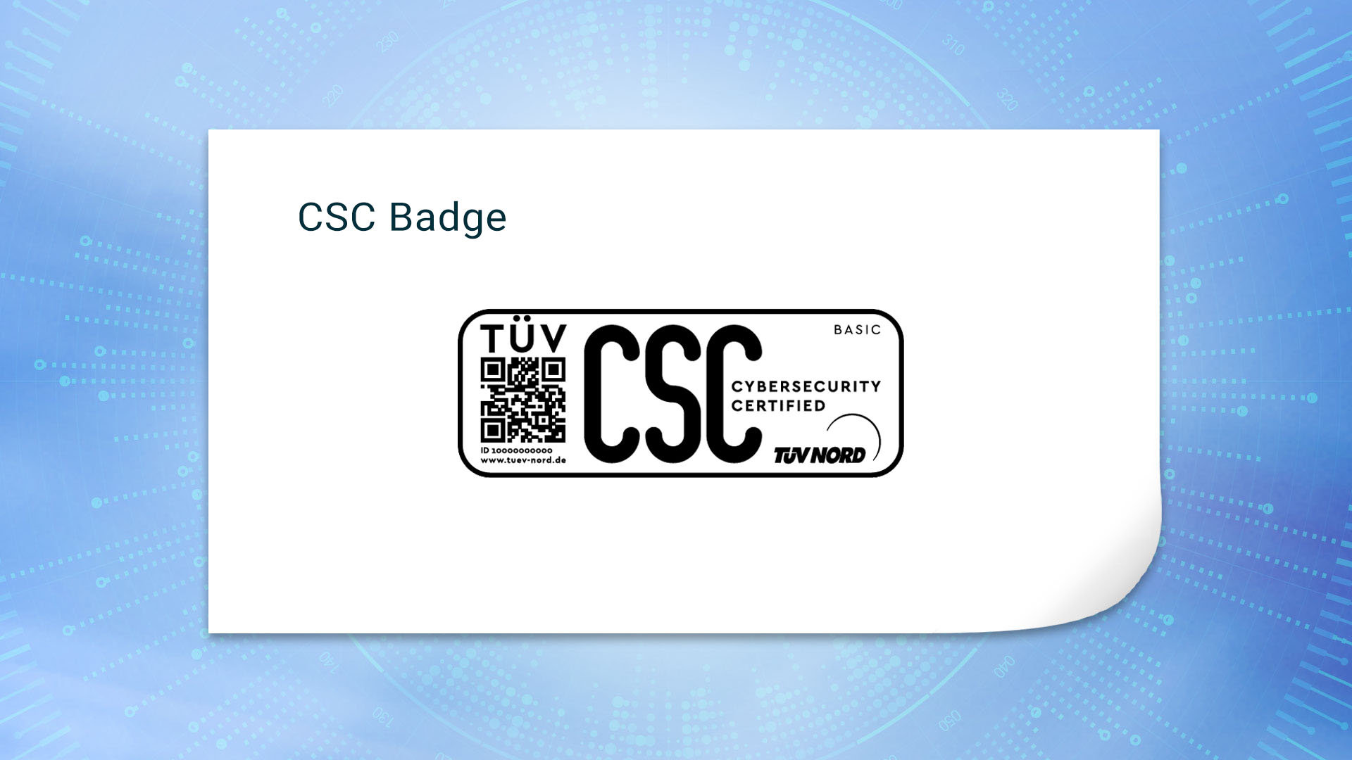 TÜV Siegel: 'CSC - Cybersecurity Certified'
